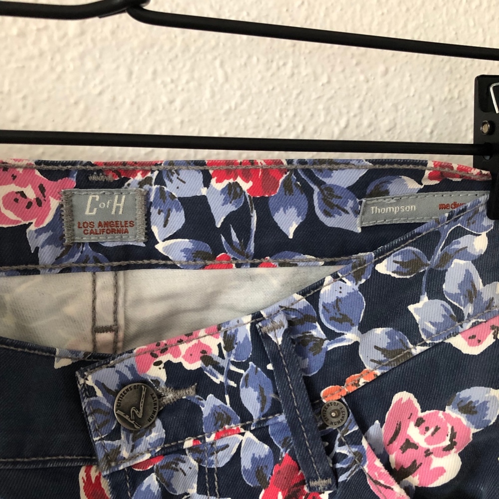 Citizens of Humanity Navy Floral Skinny Jeans 27 - Picture 2 of 5